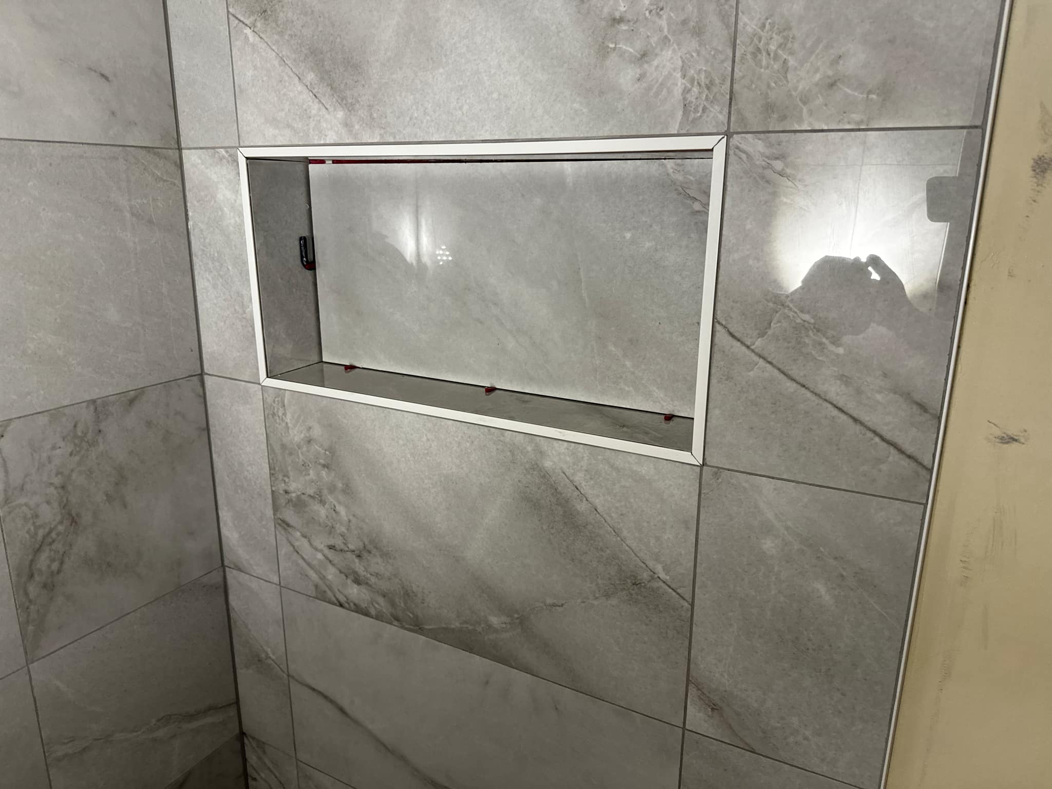Shower head on view